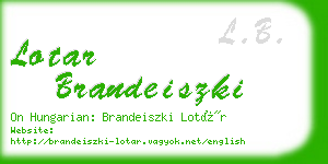 lotar brandeiszki business card